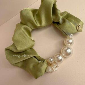 The Olive & Blossom Pearl Scrunchie
